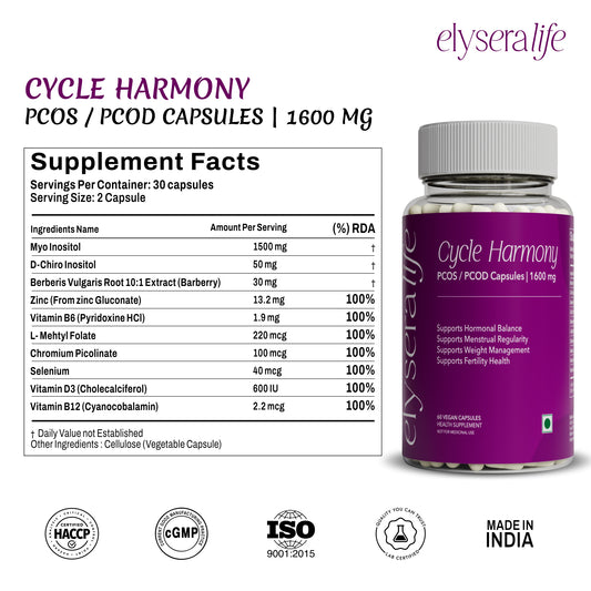 Cycle Harmony PCOD/PCOS 60 Capsules