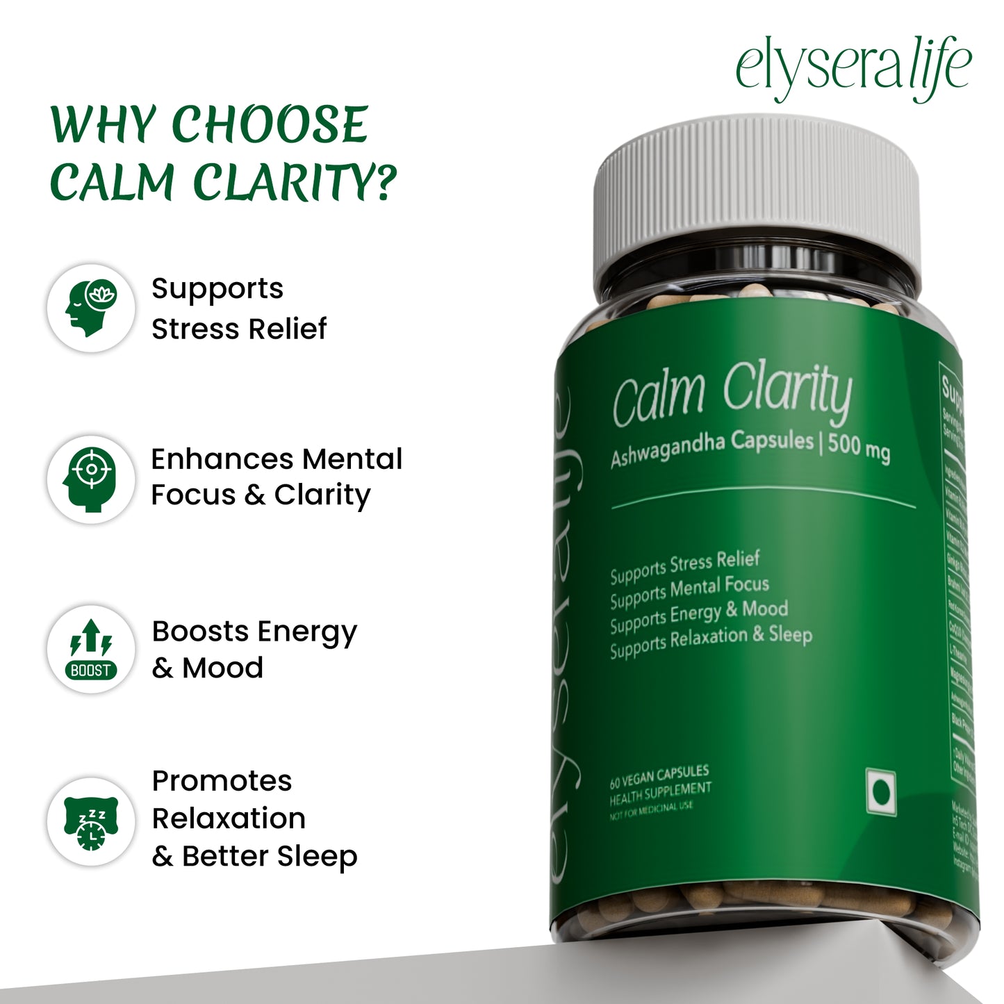 Calm Clarity Ashwagandha 60 Capsules