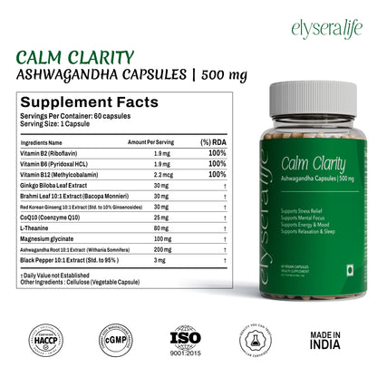 Calm Clarity Ashwagandha 60 Capsules
